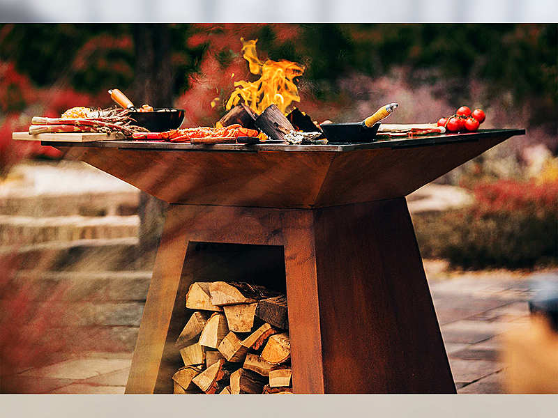 Modern Corten Steel BBQ Grill